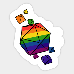 Pride Flag Dice Sticker